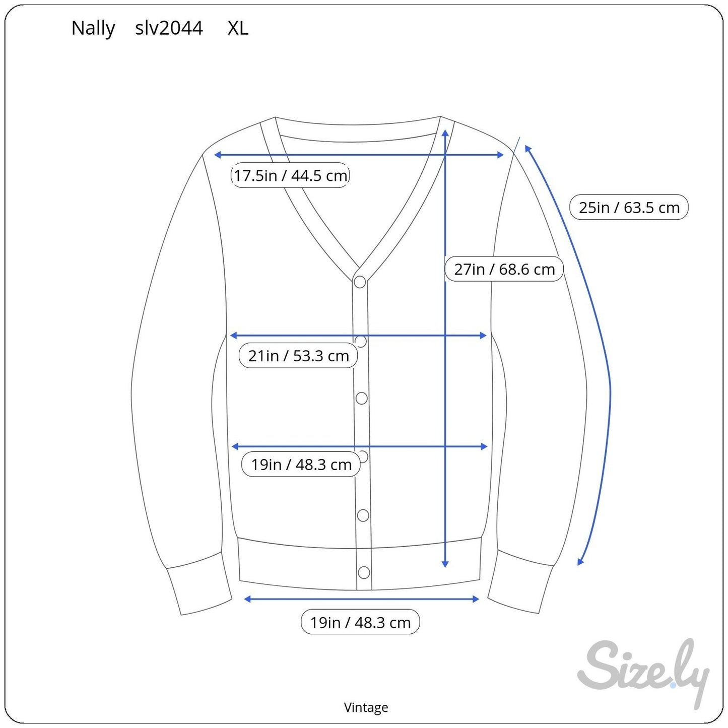 Nallys Career Apparel Vintage Brown Button Front V-Neck Cardigan Sweater Pockets