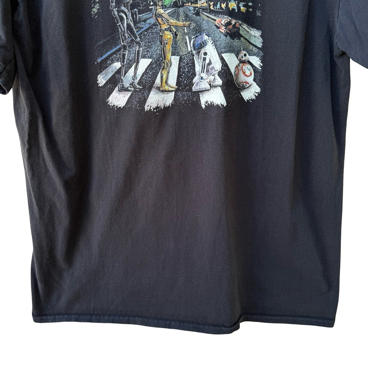 Star Wars The Droids Imperial Road Abbey Road Sci Fi Parody T-Shirt Mens Black L