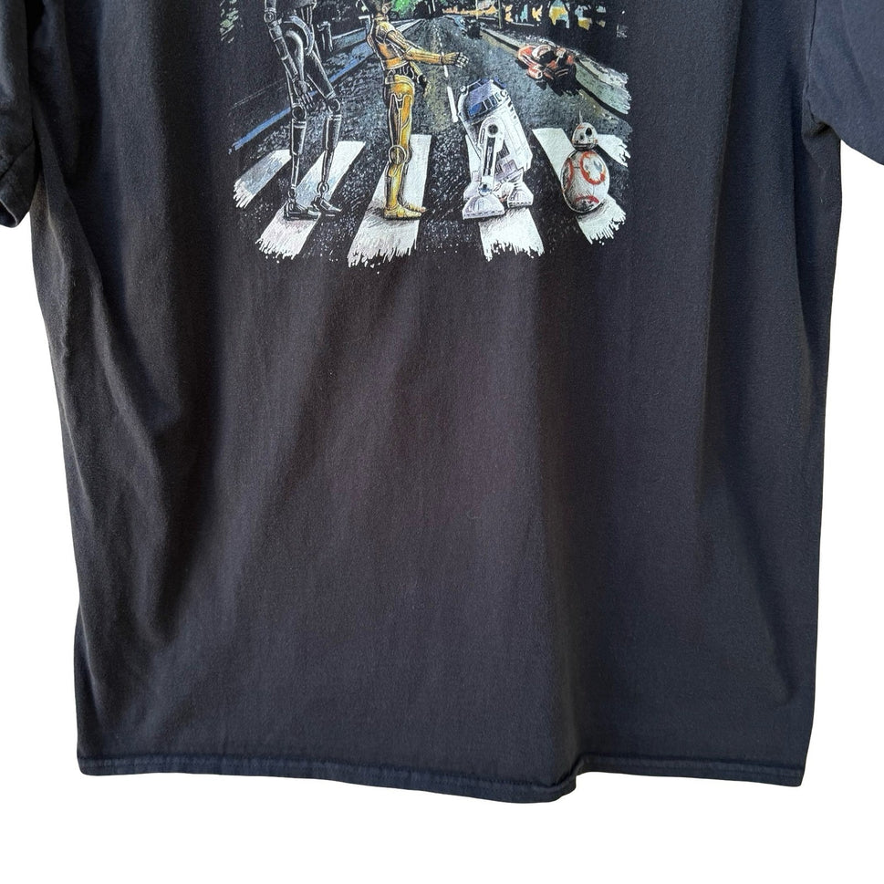 Star Wars The Droids Imperial Road Abbey Road Sci Fi Parody T-Shirt Mens Black L