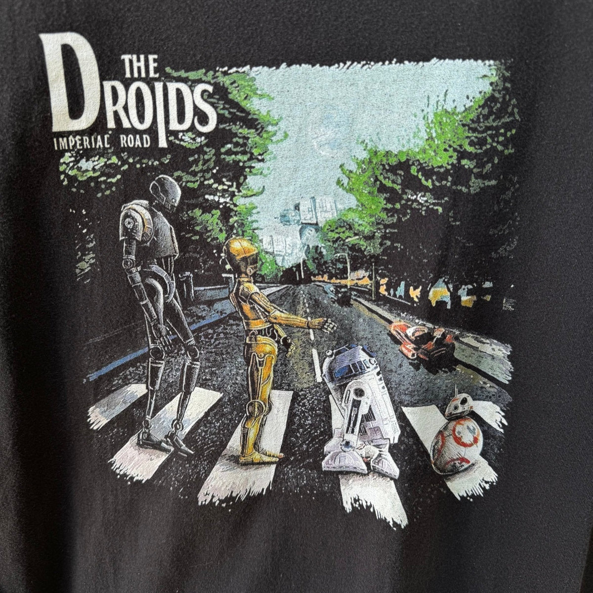 Star Wars The Droids Imperial Road Abbey Road Sci Fi Parody T-Shirt Mens Black L