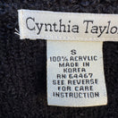 Switch Cynthia Taylor Black Shawl Collar Belted Knit Long Sleeve Cardigan Sweater S 2 image
