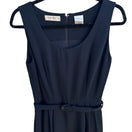 Switch Liz Claiborne Vintage 90s Minimalist Cocktail Career Belted Sheath Dress LBD 6 3 image