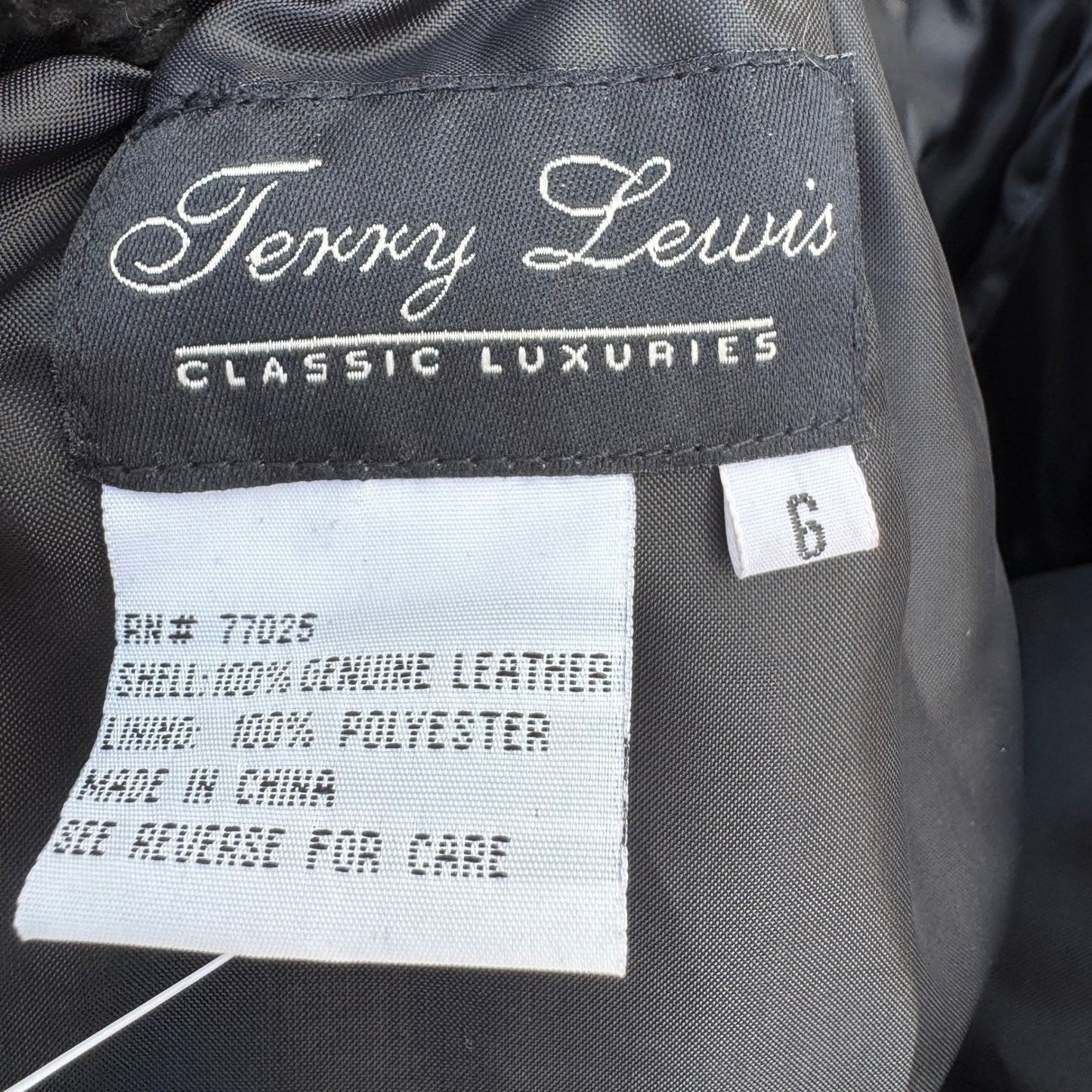 Terry Lewis Black Suede Leather Midi Skirt Side Slit Elastic Back Size 6 NEW