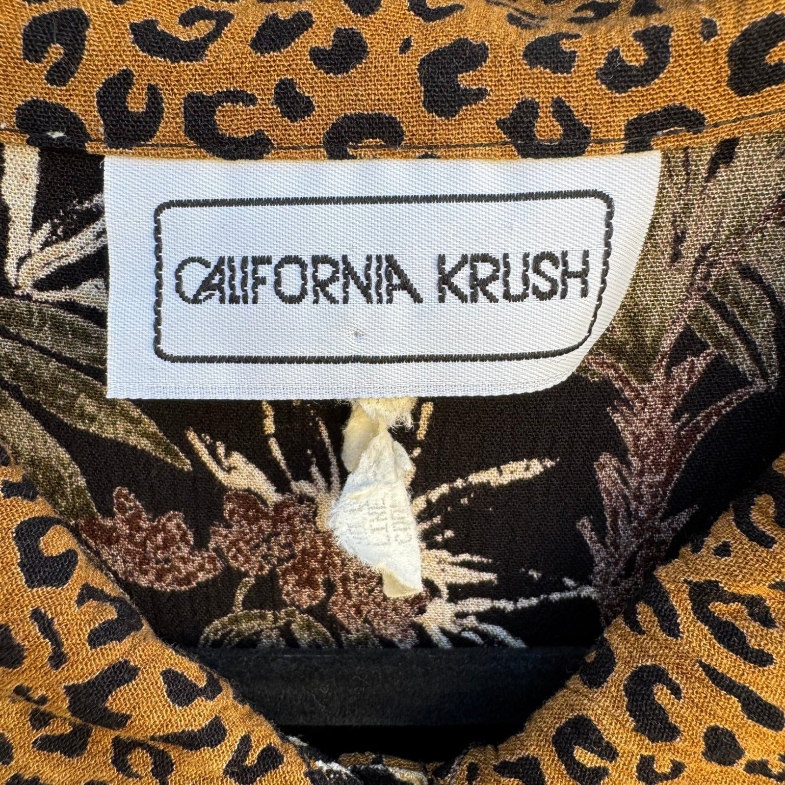 California Krush Vintage 90s Safari Leopard Giraffe Print 2 Piece Set Womens S