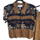 Switch California Krush Vintage 90s Safari Leopard Giraffe Print 2 Piece Set Womens S 3 image