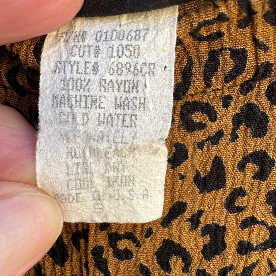 California Krush Vintage 90s Safari Leopard Giraffe Print 2 Piece Set Womens S