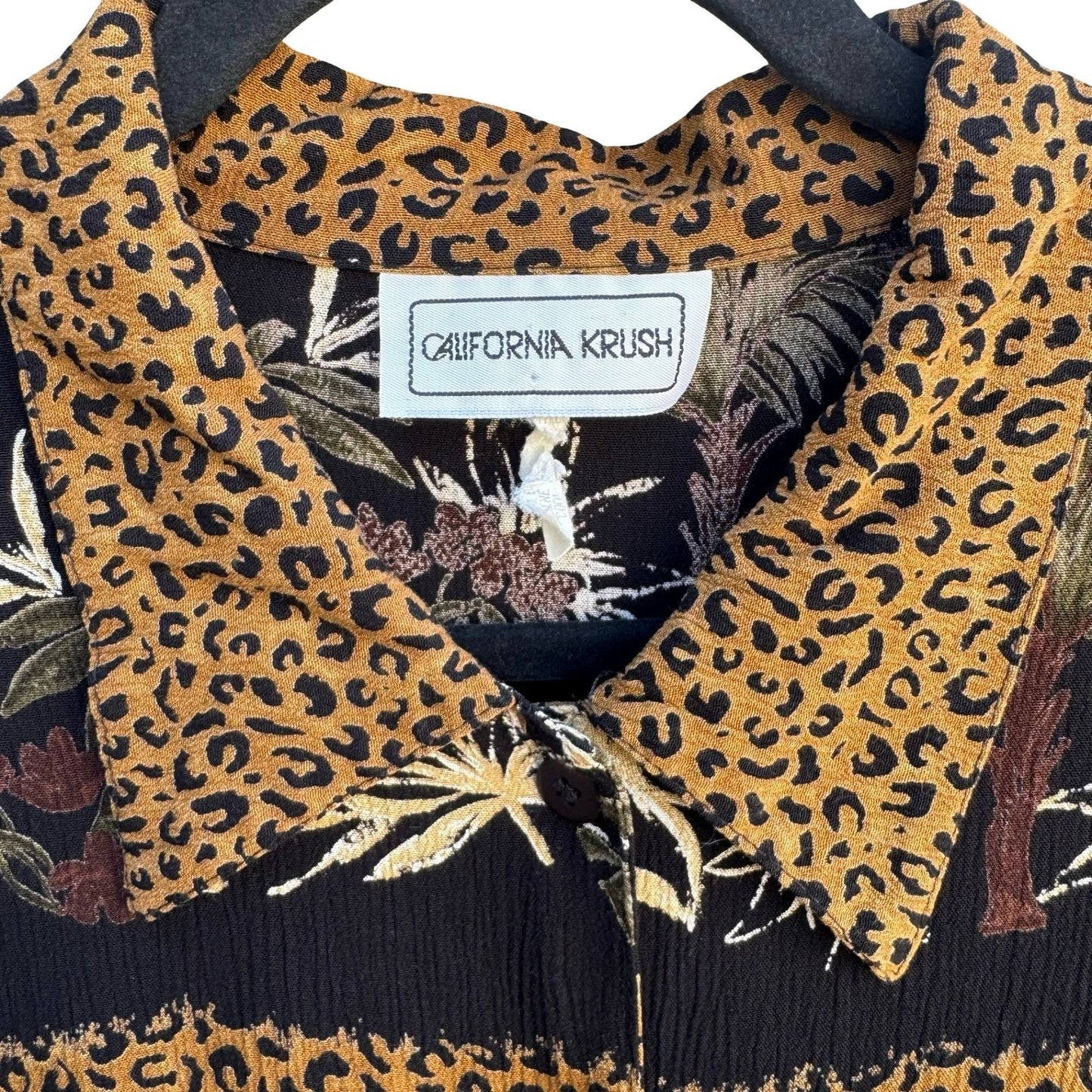 California Krush Vintage 90s Safari Leopard Giraffe Print 2 Piece Set Womens S