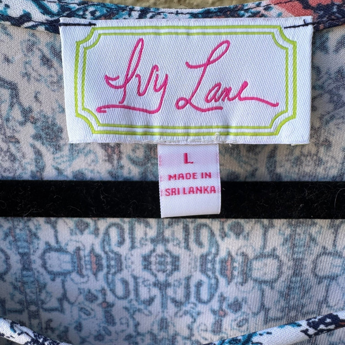 Ivy Lane Boho Festival Flowy Tie Up Damask Sleeveless Shift Peasant Dress Blue L