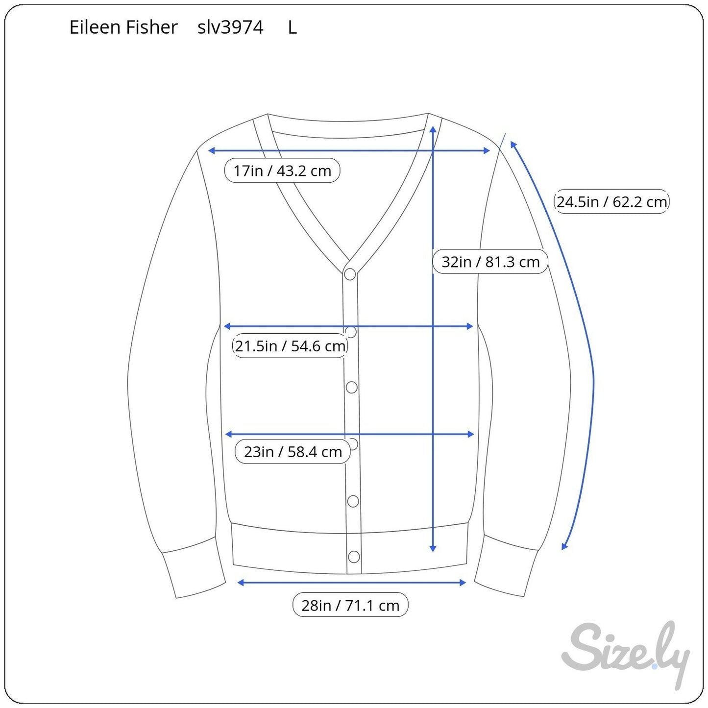 Eileen Fisher Womens Blue Textured Cotton Gauze Button Front Tunic Top Large