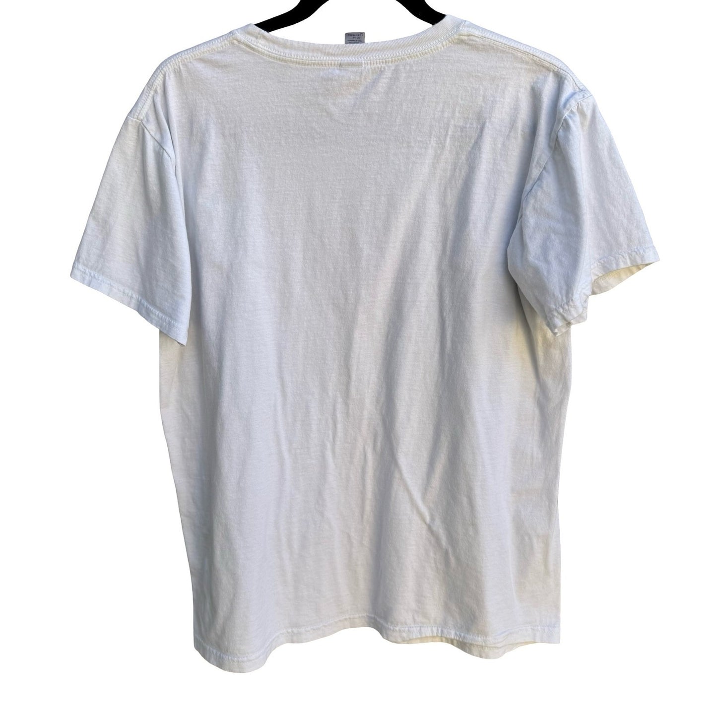 Gildan Un Deux Trois Cat Lover Graphic Whimsical Shirt White Cotton French Pun L