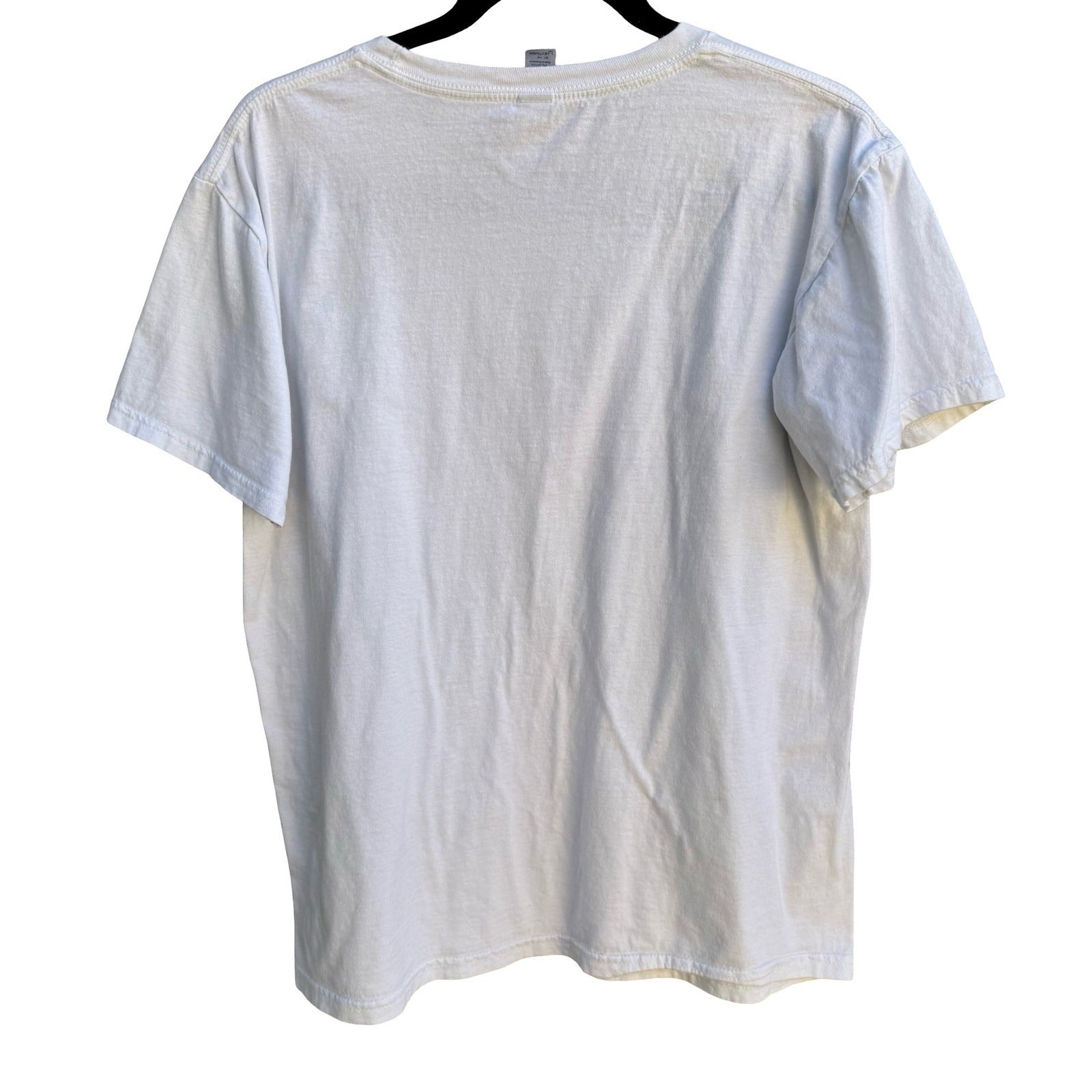 Gildan Un Deux Trois Cat Lover Graphic Whimsical Shirt White Cotton French Pun L