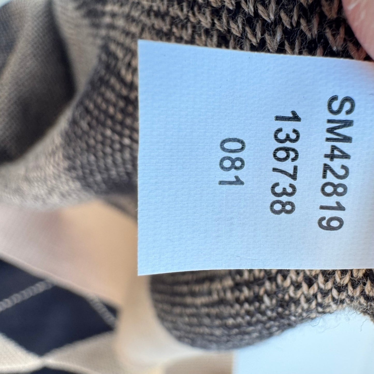 Cable & Gauge Preppy Academia Argyle Knit Cardigan Sweater Tan Mod Womens L NEW