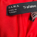 Switch Zara Trafaluc Red Wide Leg Tie Waist Trousers Pants 7385/068/600 Small NWT 2 image