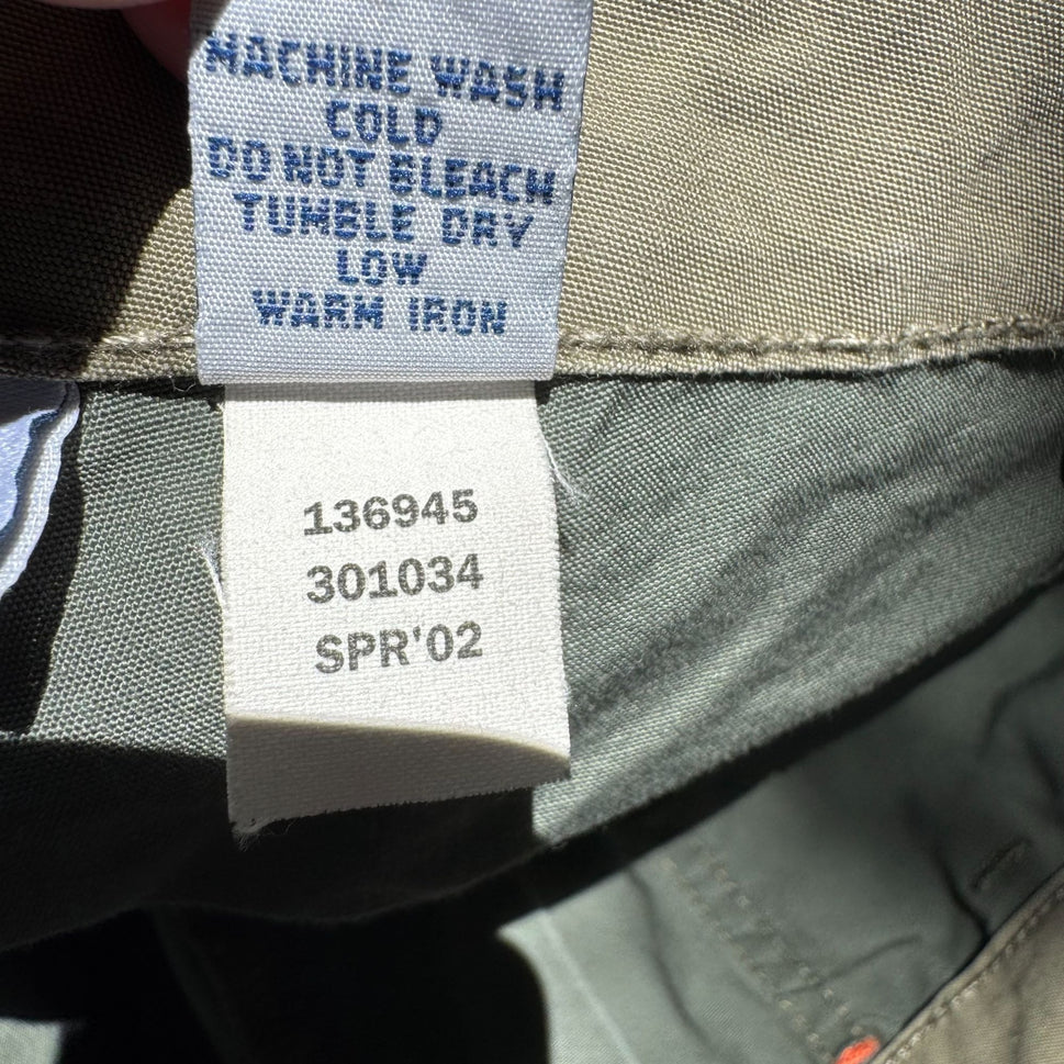 Old Navy Vintage Y2K Skater Cargo Womens Green Cotton Grunge Ankle Zip Pants 12