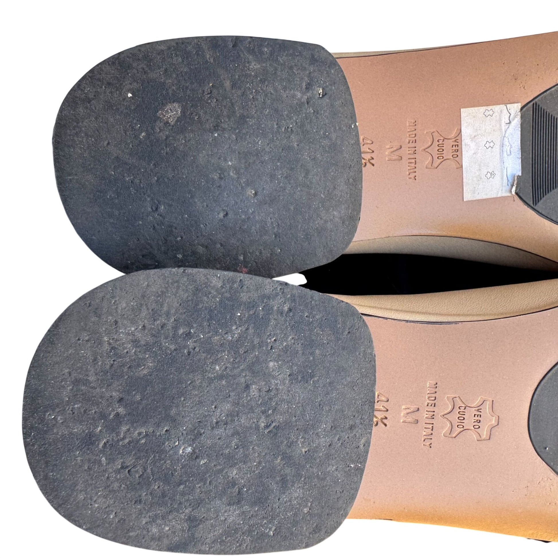 Taryn Rose Riga Sierra Nappa Leather Flats Ballet Low Heel Made In Italy Box 41.5