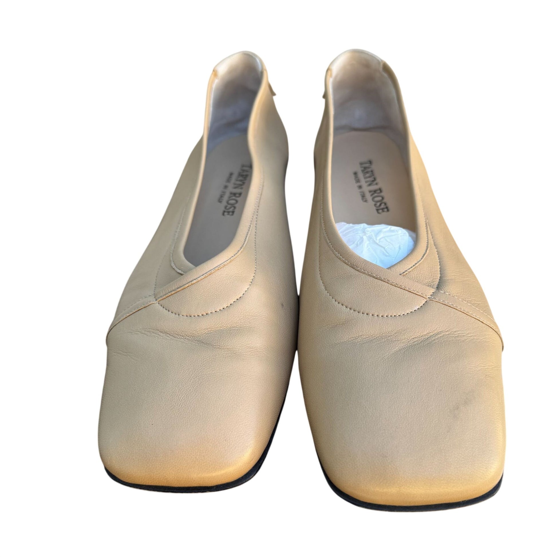 Taryn Rose Riga Sierra Nappa Leather Flats Ballet Low Heel Made In Italy Box 41.5