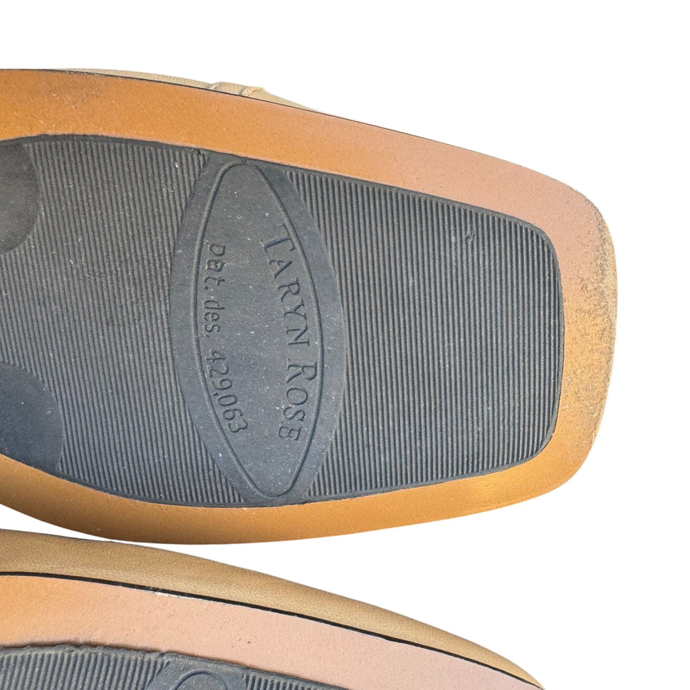 Taryn Rose Riga Sierra Nappa Leather Flats Ballet Low Heel Made In Italy Box 41.5