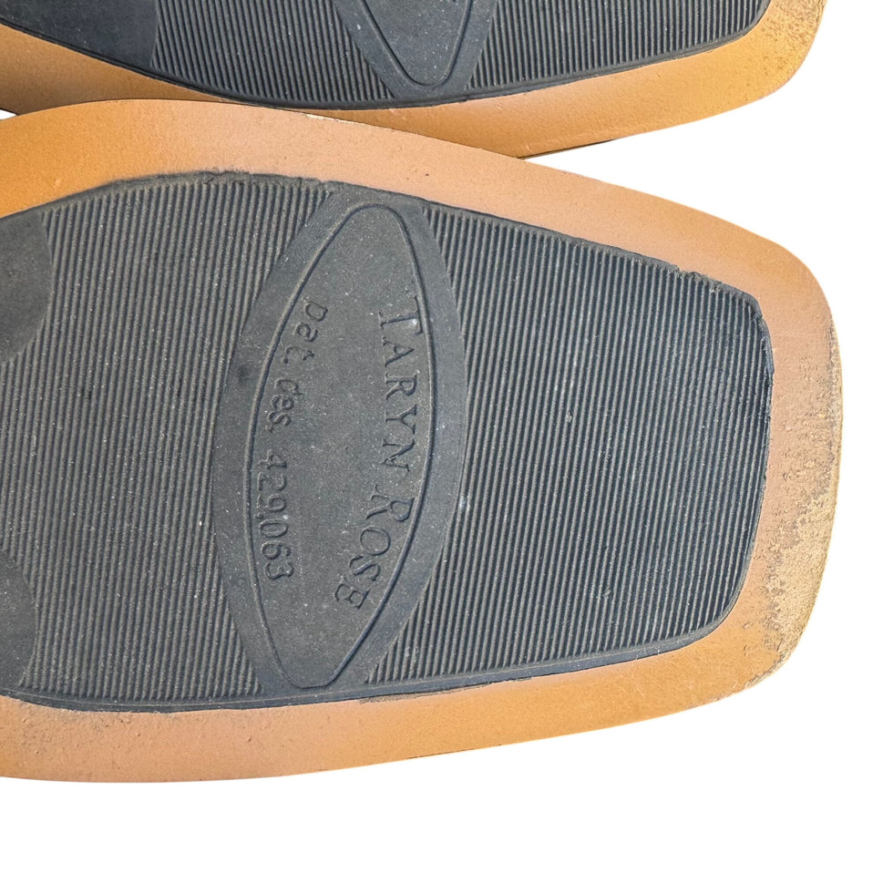 Taryn Rose Riga Sierra Nappa Leather Flats Ballet Low Heel Made In Italy Box 41.5