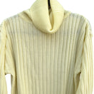 Switch Evian II Vintage Womens Yellow Ribbed Knit Long Sleeve Turtleneck Sweater L 2 image