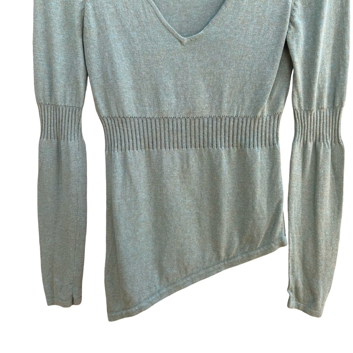 Filippa Y2K Mermaidcore Fairycore Whimsigoth Boho Asymmetric Hem Knit Sweater S