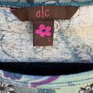 Switch a|c Artistic Floral Bird Beaded Fairy Gypsy Cotton Shirt Boho Whimsigoth Teal L 2 image