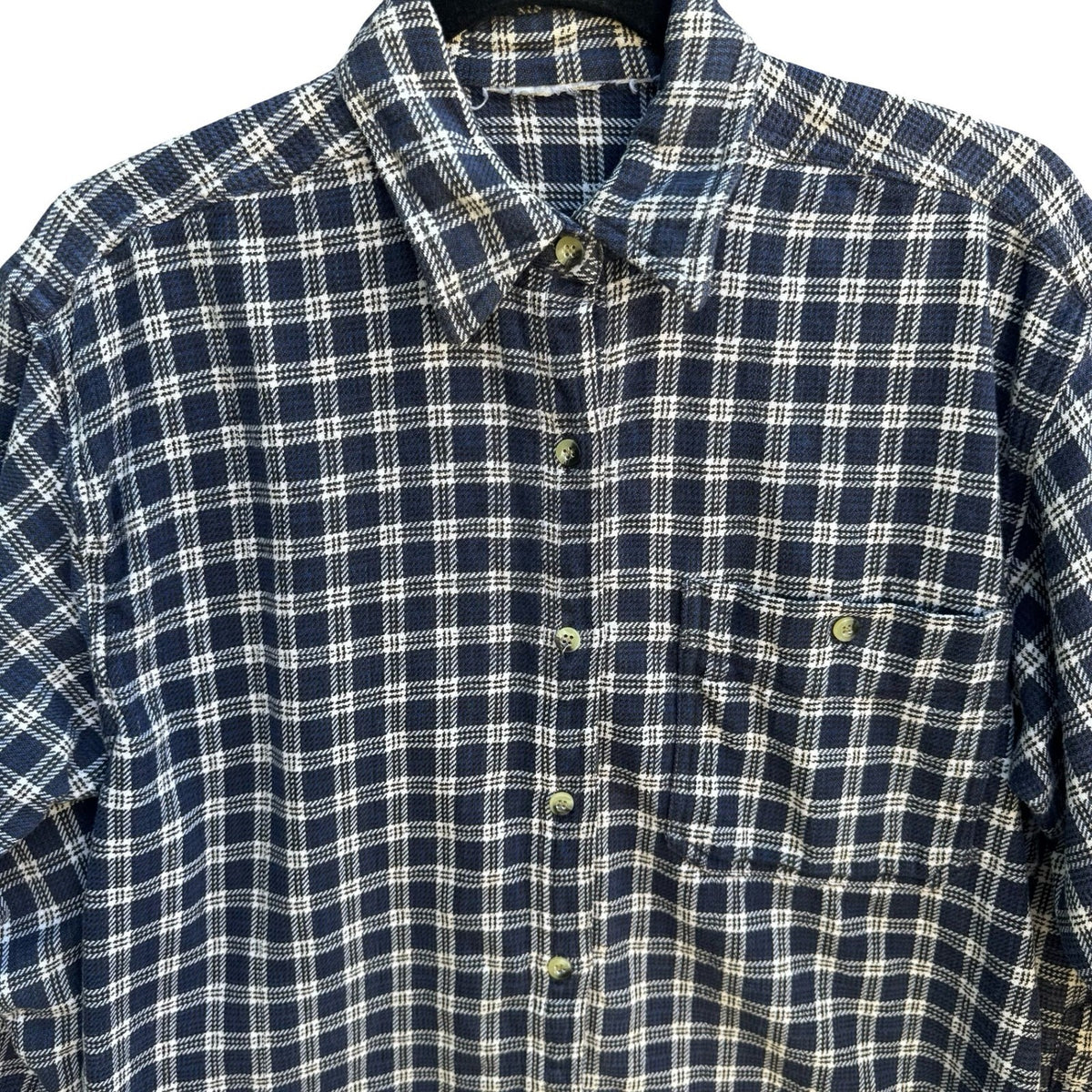 Vintage 80s Grunge Lumberjack Outdoor Workwear Heavy Cotton Plaid Shirt Mens M