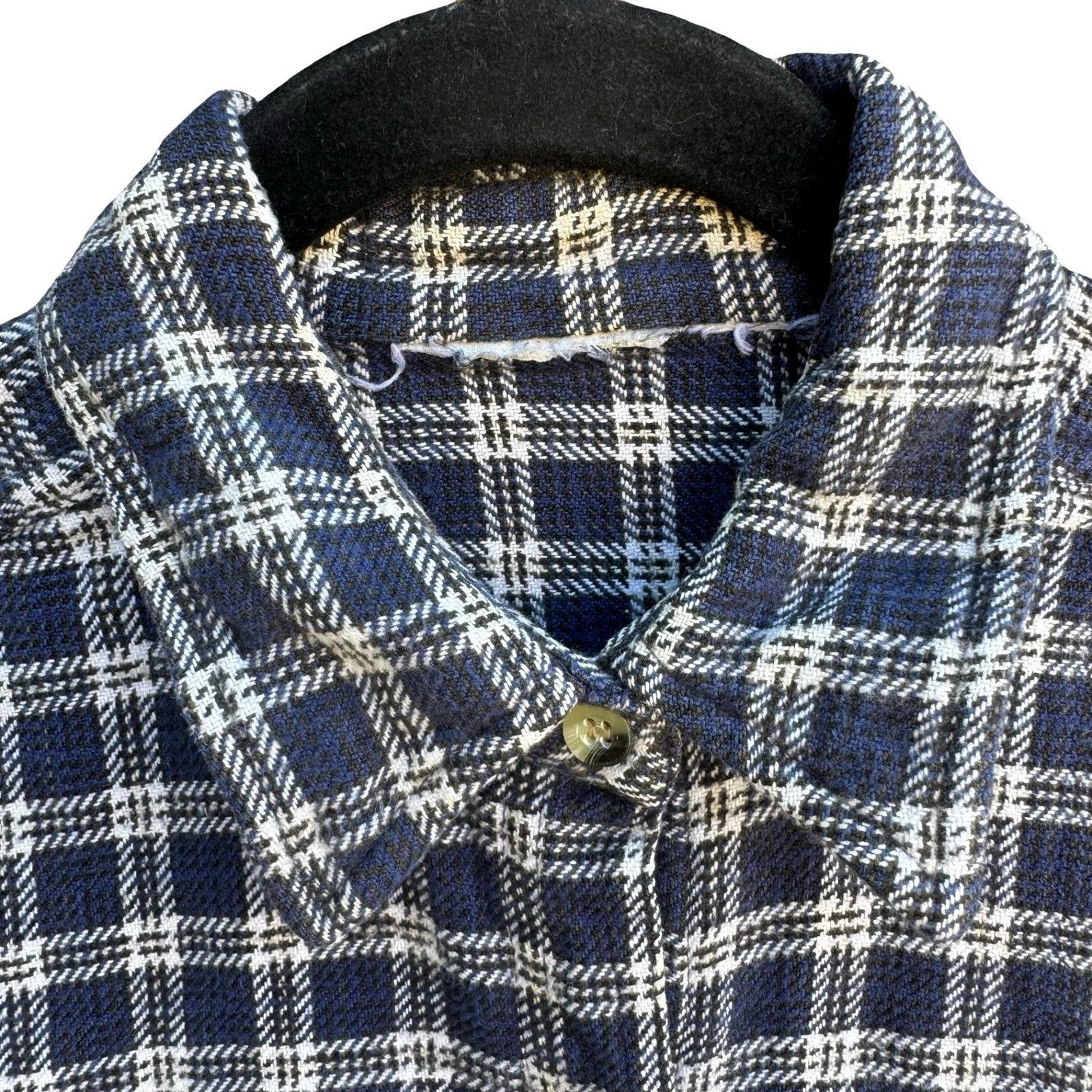 Vintage 80s Grunge Lumberjack Outdoor Workwear Heavy Cotton Plaid Shirt Mens M