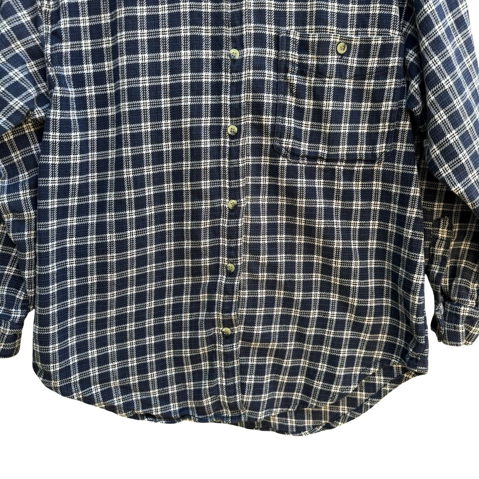 Vintage 80s Grunge Lumberjack Outdoor Workwear Heavy Cotton Plaid Shirt Mens M