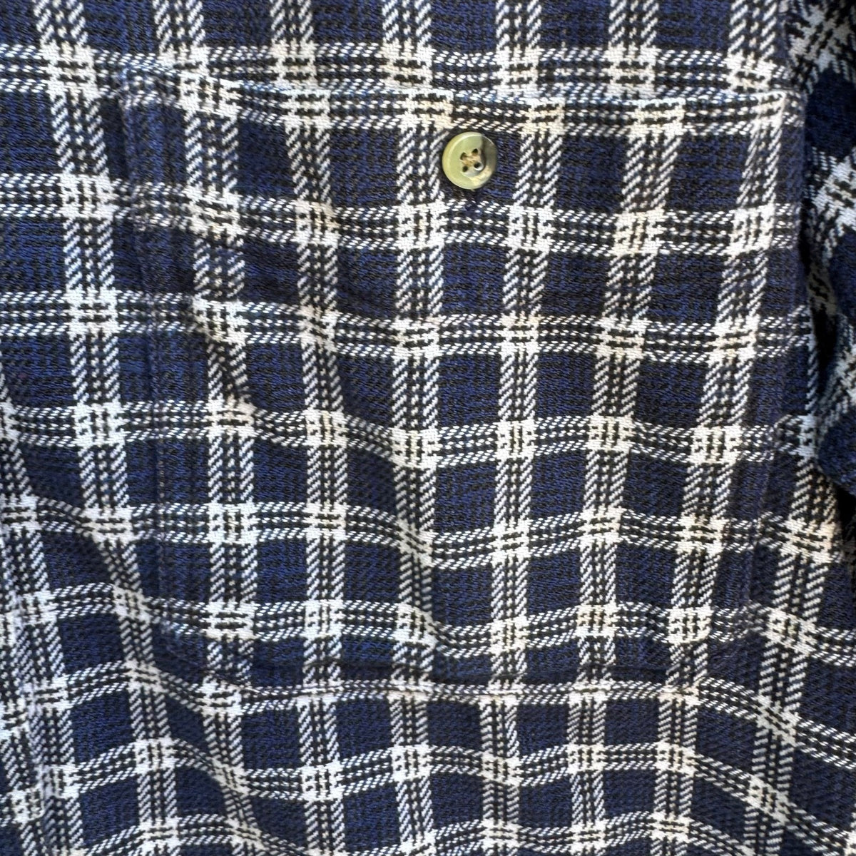 Vintage 80s Grunge Lumberjack Outdoor Workwear Heavy Cotton Plaid Shirt Mens M