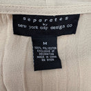 Switch Separates NY City Design Tan Ruffle Lace V-Neck Coquette Blouse M Romantic Fairy 2 image