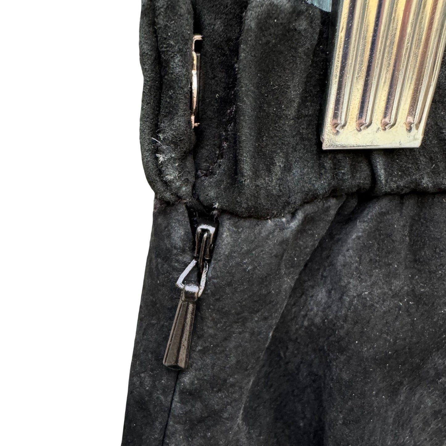 Terry Lewis Classic Luxuries Black Suede Leather Pants Petite 6P T4005-001 NEW