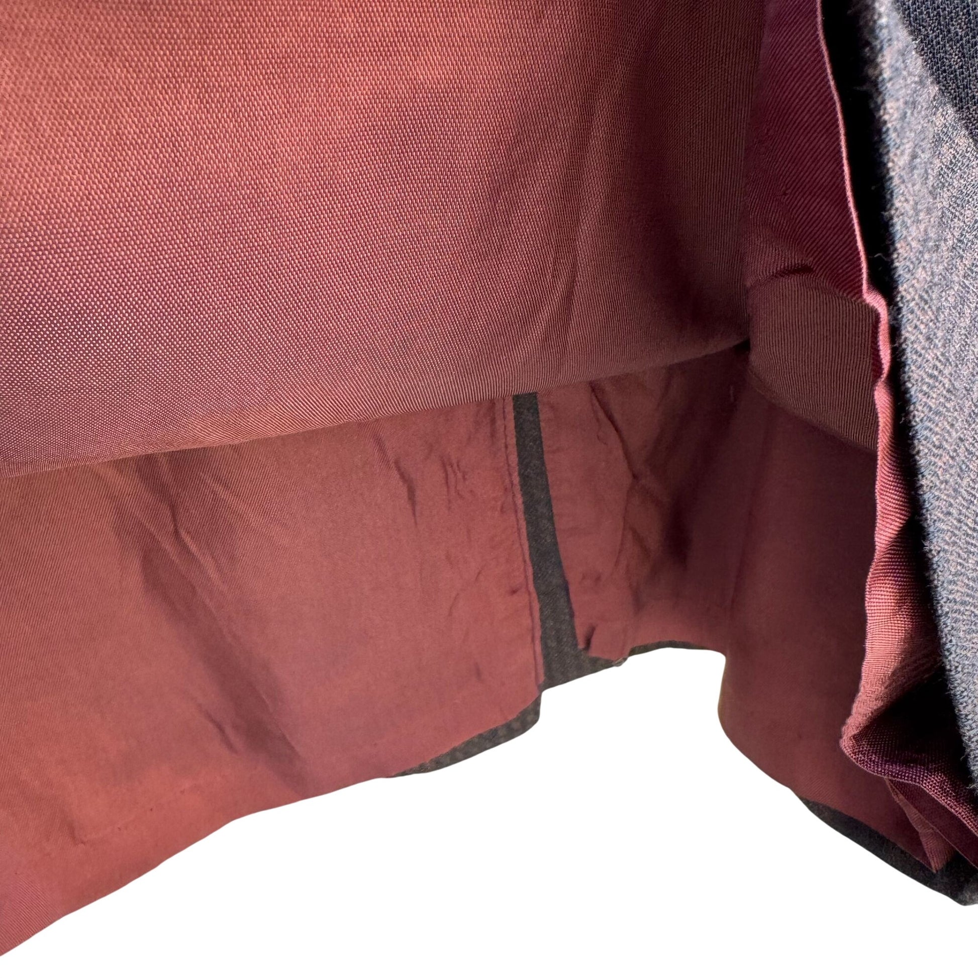 Michelle Stuart Vintage Brown Houndstooth Double-Breasted Blazer Skirt Set 2P