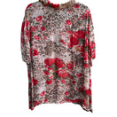 Switch Avenue Womens Floral &amp; Animal Print Sequin Lightweight Button-Up Blouse 26/28 3 image