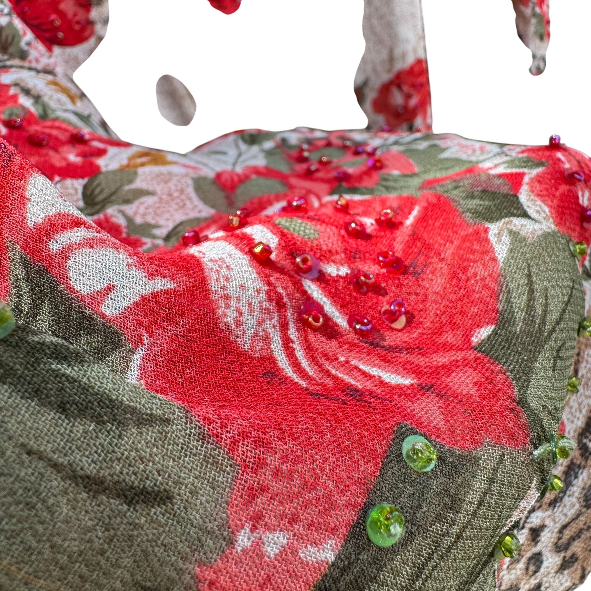 Avenue Womens Floral & Animal Print Sequin Lightweight Button-Up Blouse 26/28