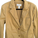 Switch Bloomingdales Womens Tan Khaki Cotton Spandex Tailored Blazer Jacket Size 14 3 image