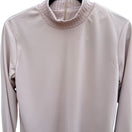 Switch Kathy Levine By Request Vintage Pink Ribbed Mock Neck Asymmetrical Hem Top S 3 image