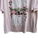 Switch Guns N Roses Pink Rose Pistols Graphic T-Shirt XXL Rock Band Tee Pastel Goth GNR 3 image