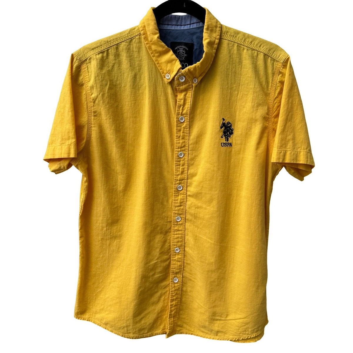 JNCO Premium Addition Y2K 90s US Polo Association USPA Shirt Yellow Mens L