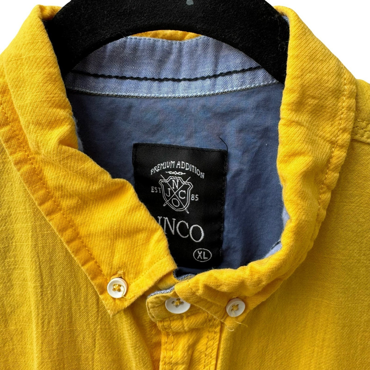 JNCO Premium Addition Y2K 90s US Polo Association USPA Shirt Yellow Mens L