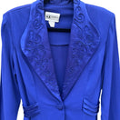 Switch SL Fashions Vintage Royal Blue Dress and Blazer Set Size 10 Soutache Beaded USA 3 image