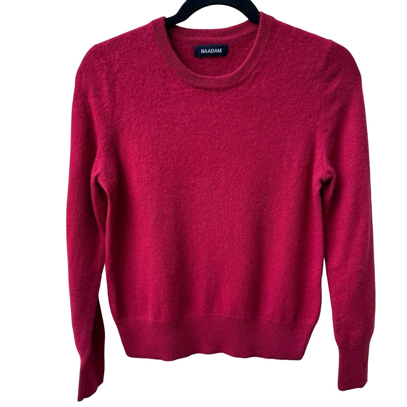NAADAM 100% Cashmere Quiet Luxury Old Money Minimalist Cozy Sweater Tomato Red S