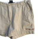 Switch Route 66 Vintage Women&#39;s Khaki Floral Embroidery Accent Slash Pocket Shorts 12 2 image