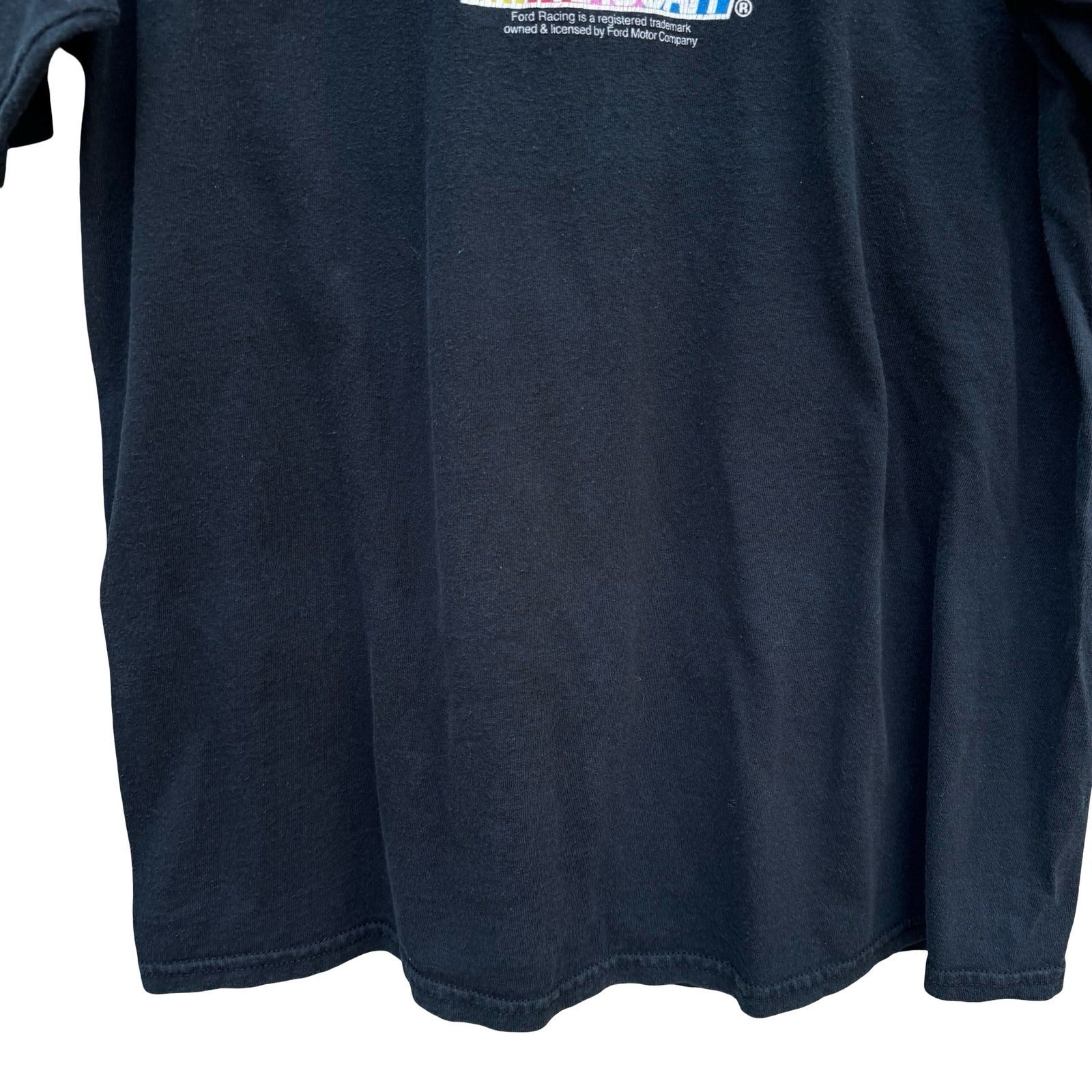 Ford Racing NASCAR Graphic Shirt Black Trackside Mens L Automotive Car Moto