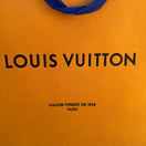 Switch Louis Vuitton Orange Paper Shopping Bag Blue Woven Handles Authentic Large 2 image
