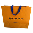 Switch Louis Vuitton Orange Paper Shopping Bag Blue Woven Handles Authentic Large 3 image