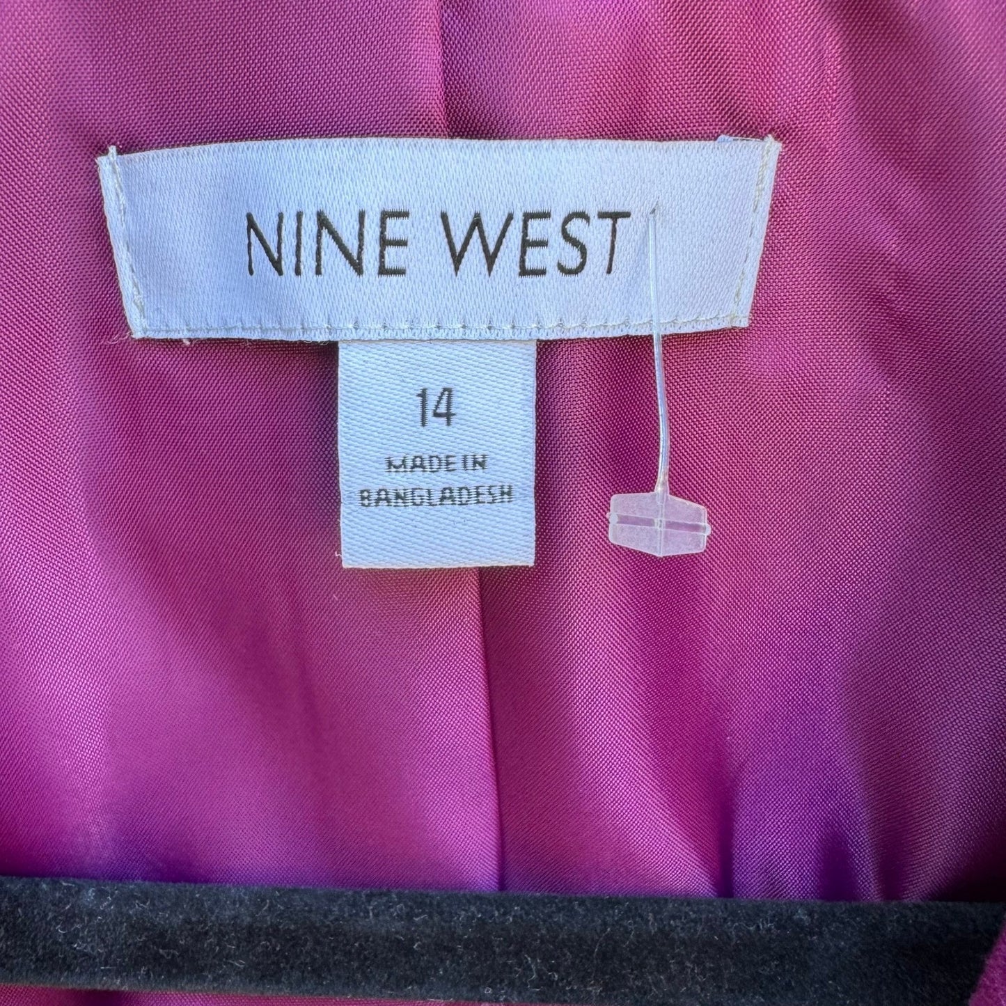 Nine West Professional Tailored Power Suit Workwear Blazer Jacket Plum 14 NEW