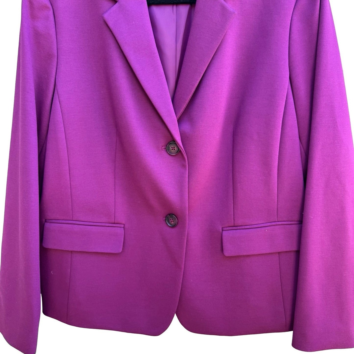 Nine West Professional Tailored Power Suit Workwear Blazer Jacket Plum 14 NEW