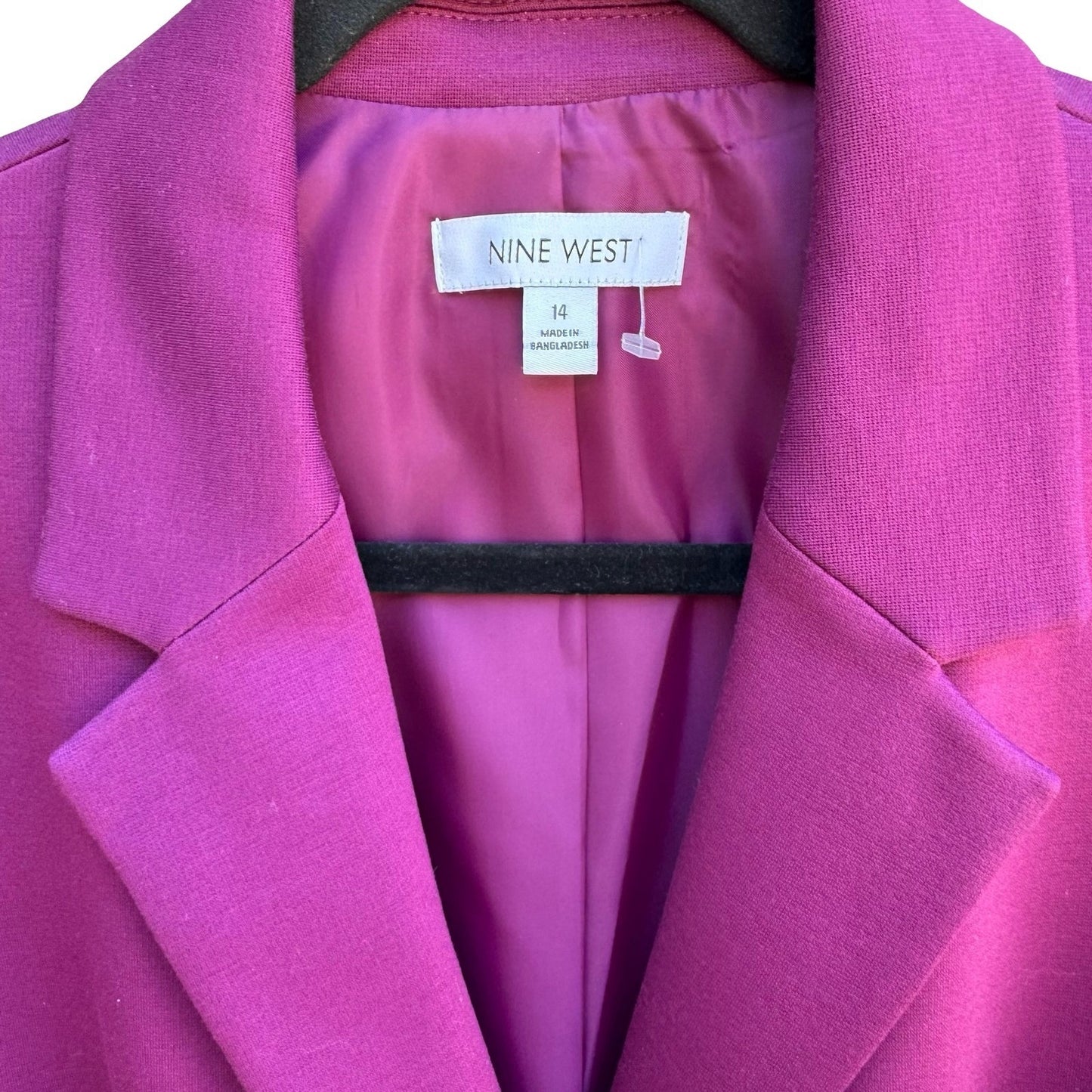 Nine West Professional Tailored Power Suit Workwear Blazer Jacket Plum 14 NEW