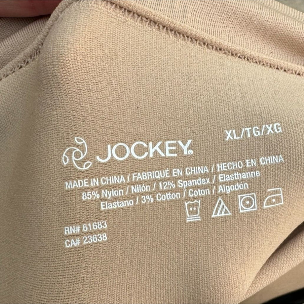 Jockey Women's Underwear Shapewear Beige Mid Length Slipshort XL New With Tags