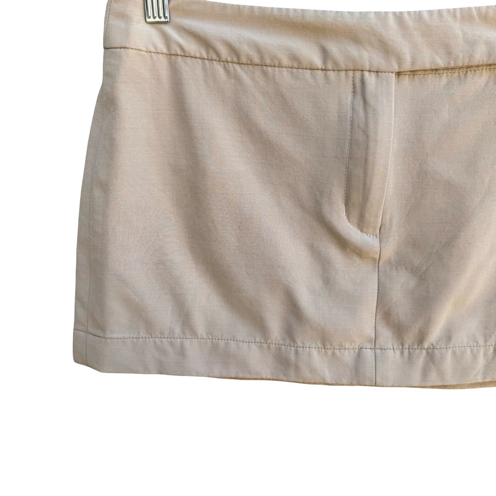 Katayone Adeli Vintage 90s Y2K Silk Wool Blend Minimalist Mod Micro Mini Skirt 4